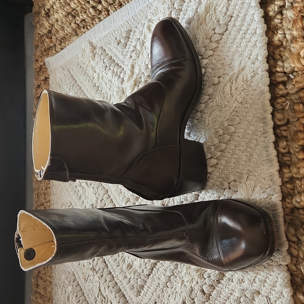 Alberto Fasciani Dark Brown block heel boots, 36